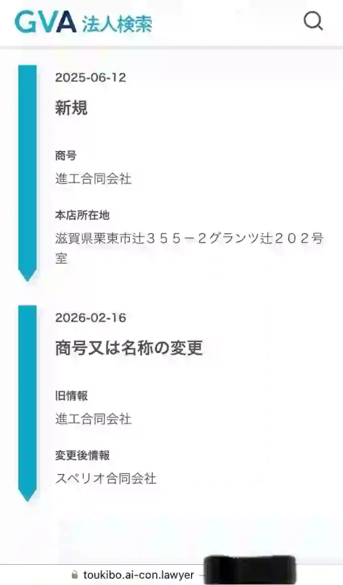 スペリオ合同会社の法人情報関連画像